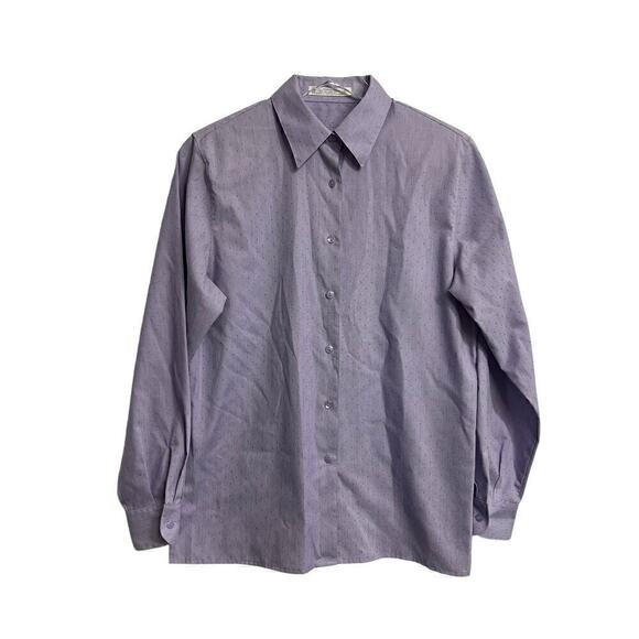 Foxcroft Women's Wrinkle Free Long Sleeve Button Up Shirt Lavender Size 8 - Picture 1 of 3